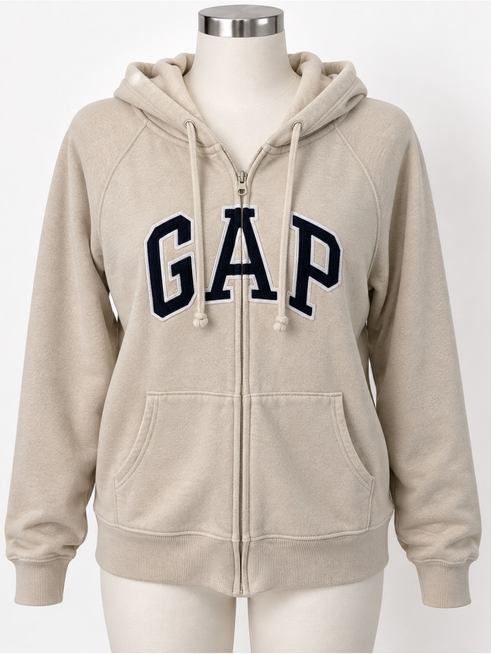 GAP Beige Full Zip Hoodie Jacket size xx large